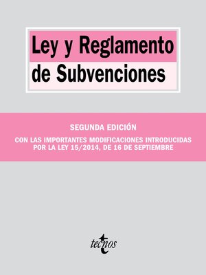 cover image of Ley y Reglamento de Subvenciones
